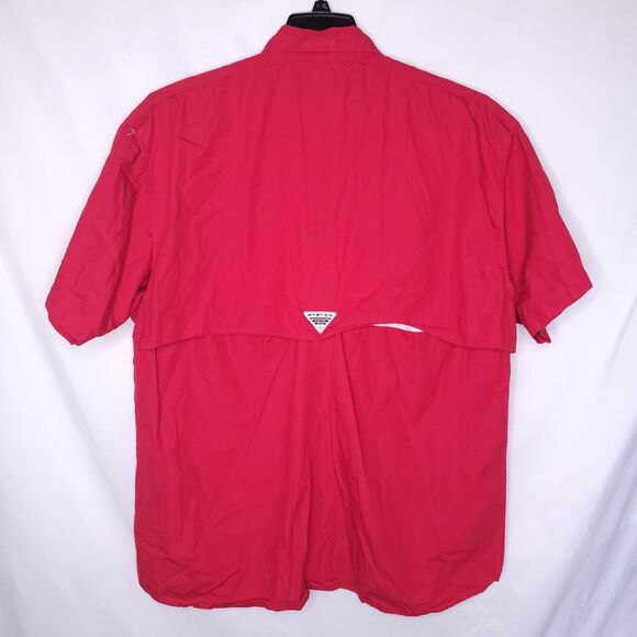 Columbia PFG Shirt Mens Large Red Vented Georgia Bulldogs NCAA - Picture 5 of 11